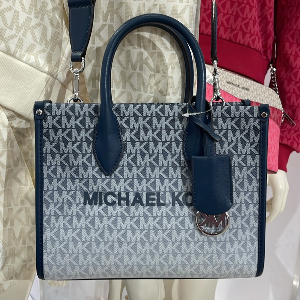 MICHAEL KORS Mirella Small Ombré Signature Logo SHOPPER TZ XBODY Crossbody Satch - Picture 11 of 16